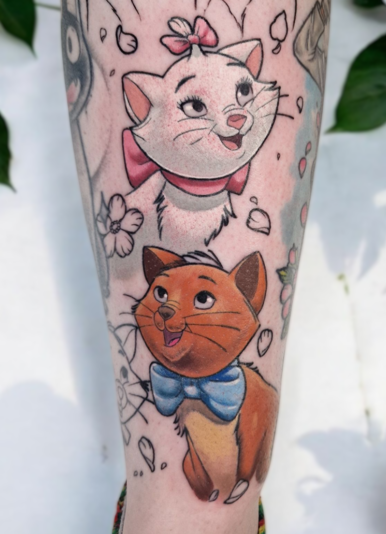tatouage pop culture disney aristochat couleur toulouse
