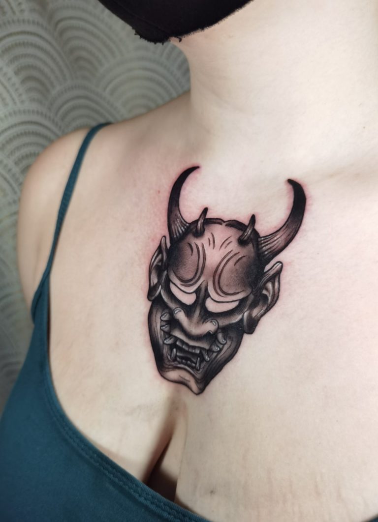 tatouage noir toulouse demon japonais neo jap black work