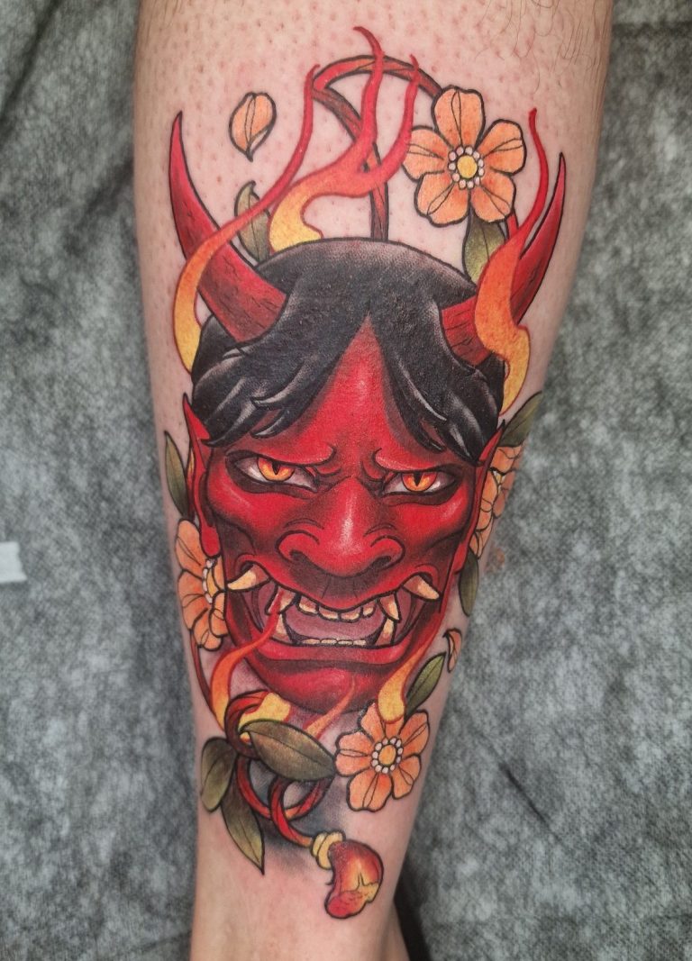 tatouage demon japonais toulouse couleur