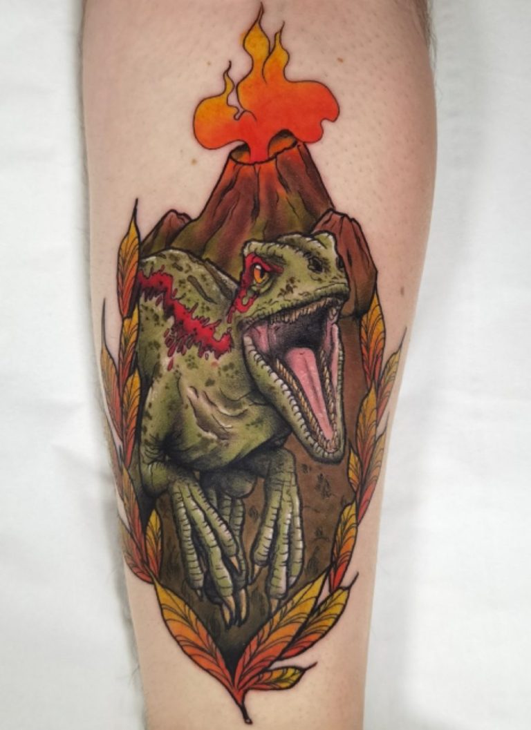 jurassic park vélociraptor tattoo dinosaure 